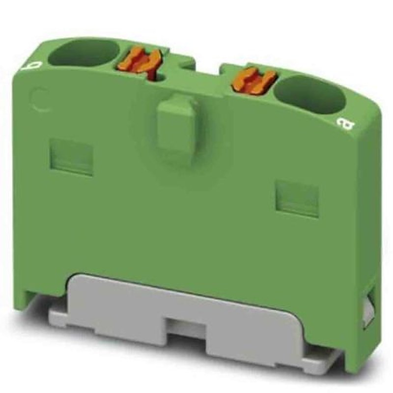 Phoenix Contact Distribution Block, 2 Way, 450V, 17.5A, Green