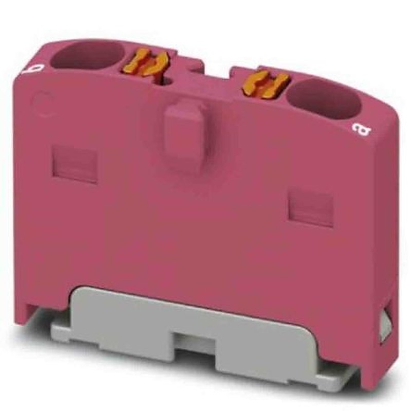 Phoenix Contact Distribution Block, 2 Way, 450V, 17.5A, Pink