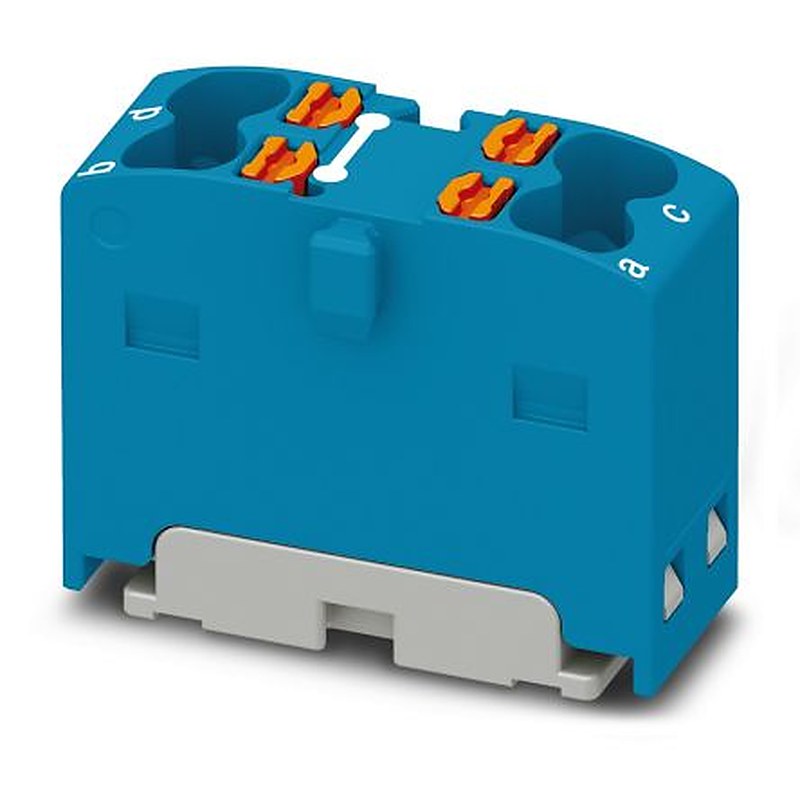 Phoenix Contact Distribution Block, 4 Way, 450V, 17.5A, Blue