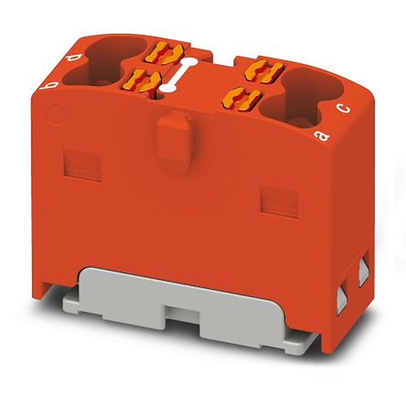 Phoenix Contact Distribution Block, 4 Way, 450V, 17.5A, Red