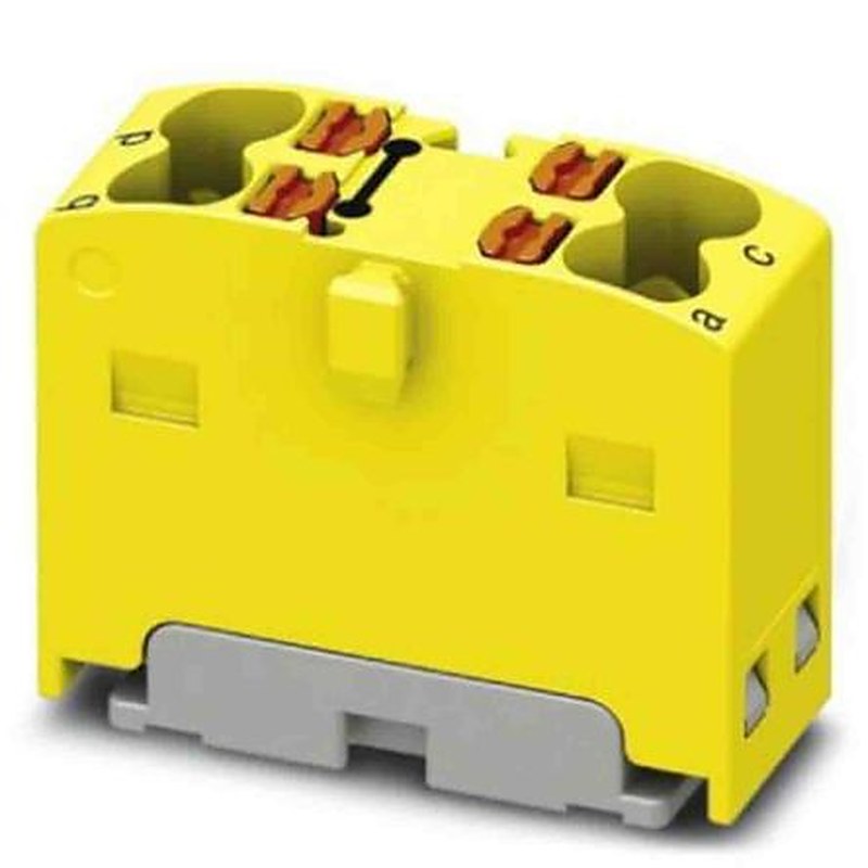 Phoenix Contact Distribution Block, 4 Way, 450V, 17.5A, Yellow