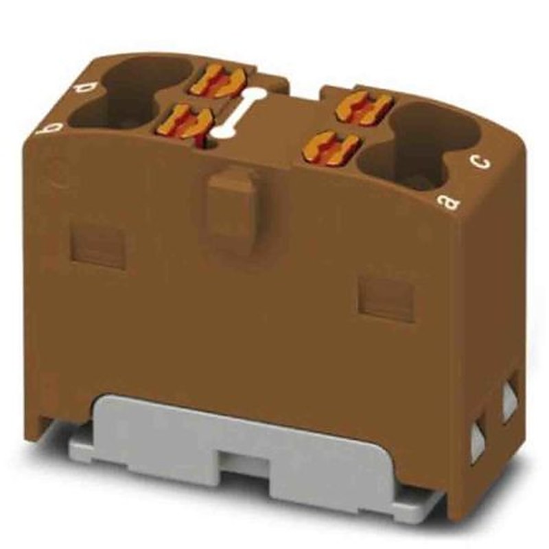 Phoenix Contact Distribution Block, 4 Way, 450V, 17.5A, Brown