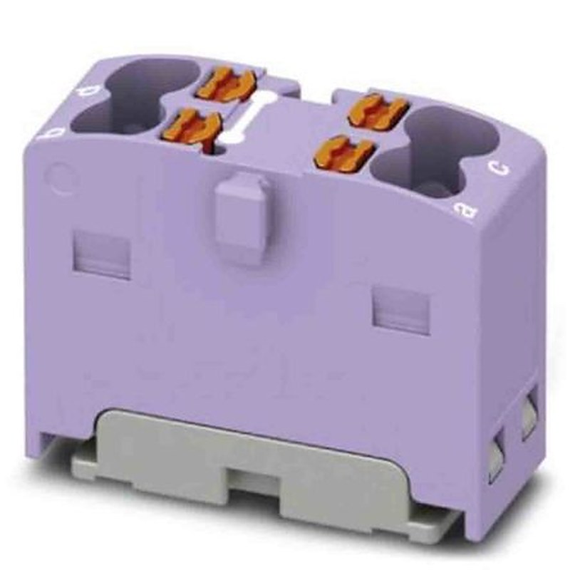 Phoenix Contact Distribution Block, 4 Way, 450V, 17.5A, Violet