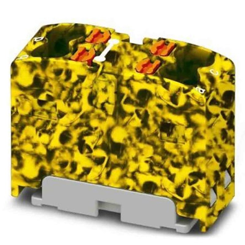Phoenix Contact Distribution Block, 4 Way, 450V, 17.5A, Yellow, Black