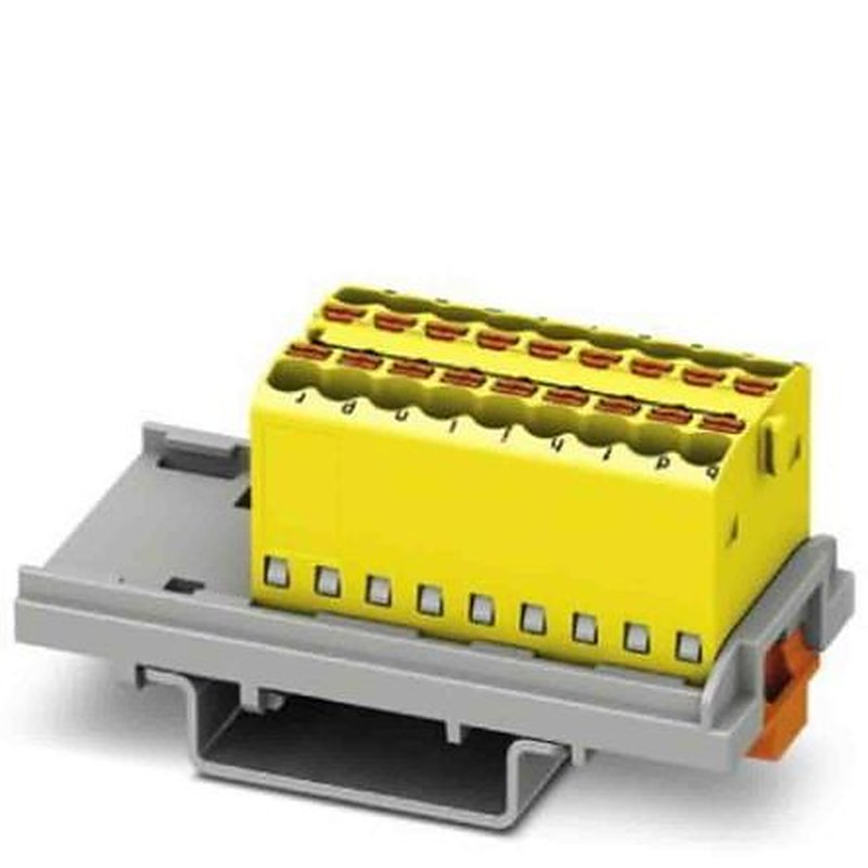 Phoenix Contact Distribution Block, 18 Way, 500V, 17.5A, Yellow