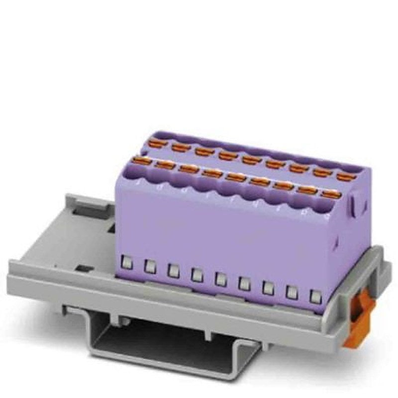 Phoenix Contact Distribution Block, 18 Way, 500V, 17.5A, Violet