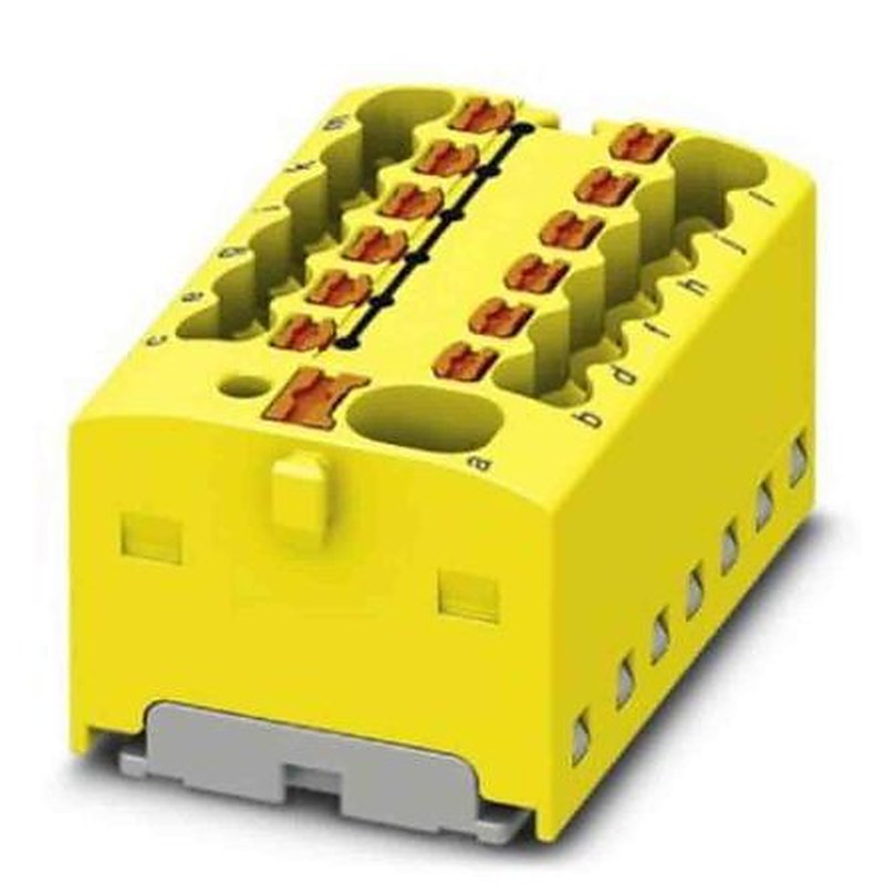 Phoenix Contact Distribution Block, 13 Way, 450V, 17.5A, Yellow