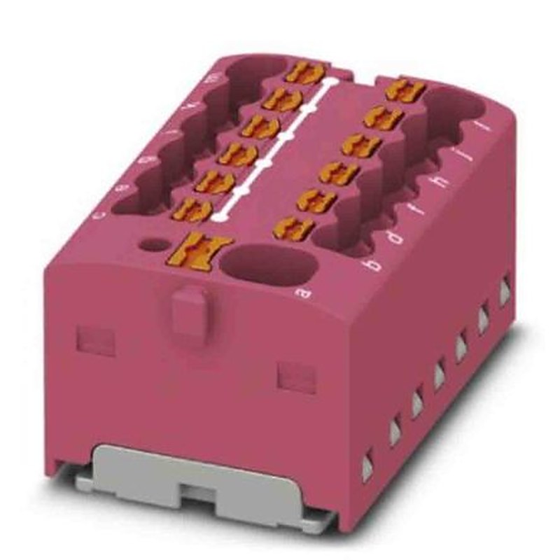 Phoenix Contact Distribution Block, 13 Way, 450V, 17.5A, Pink