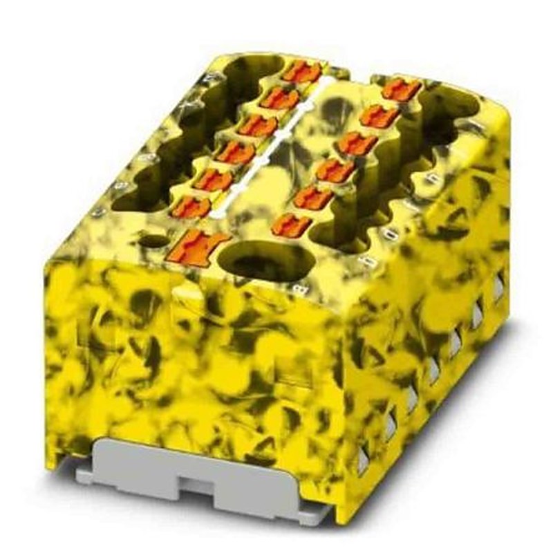 Phoenix Contact Distribution Block, 13 Way, 450V, 17.5A, Yellow, Black