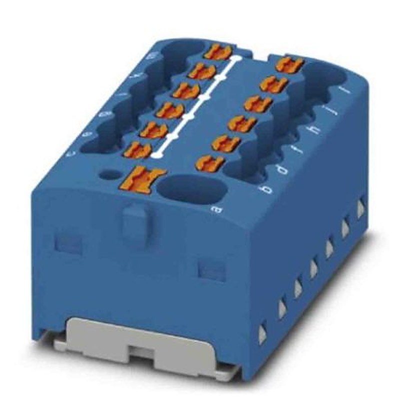 Phoenix Contact Distribution Block, 13 Way, 450V, 17.5A, Blue