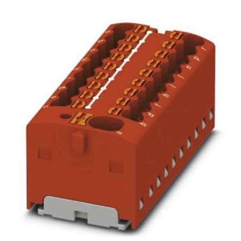 Phoenix Contact Distribution Block, 19 Way, 450V, 17.5A, Red