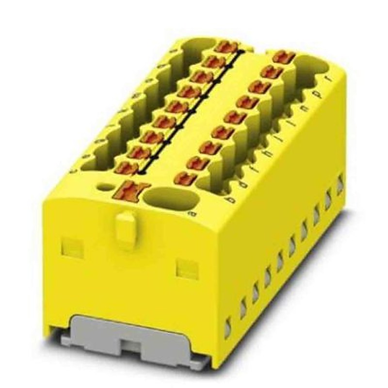 Phoenix Contact Distribution Block, 19 Way, 450V, 17.5A, Yellow