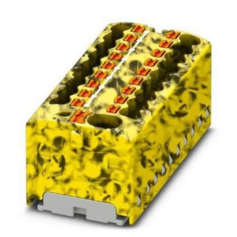 Phoenix Contact Distribution Block, 19 Way, 450V, 17.5A, Black, Yellow
