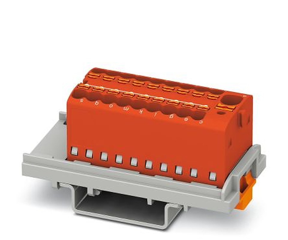 Phoenix Contact Distribution Block, 19 Way, 500V, 17.5A, Red