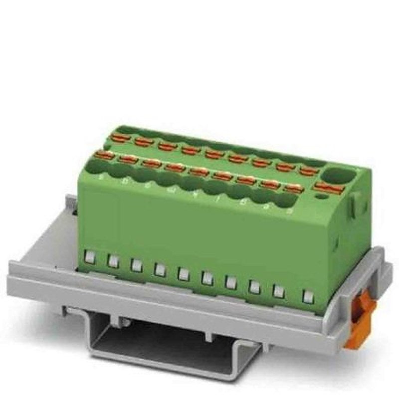 Phoenix Contact Distribution Block, 19 Way, 500V, 17.5A, Green