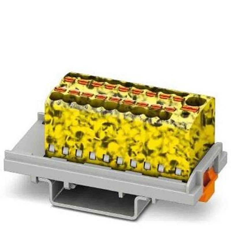 Phoenix Contact Distribution Block, 19 Way, 500V, 17.5A, Yellow, Black