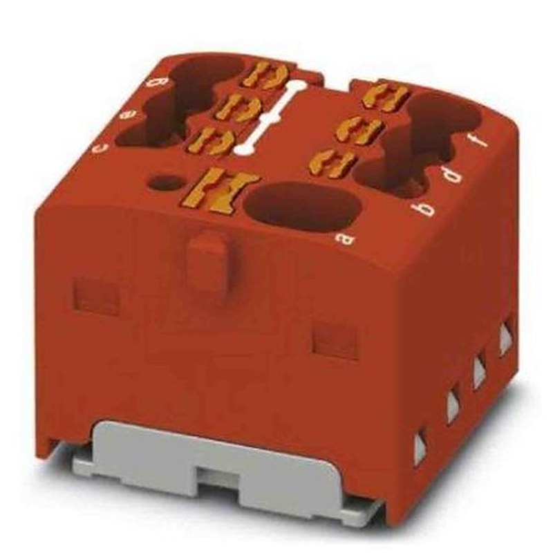 Phoenix Contact Distribution Block, 7 Way, 450V, 17.5A, Red