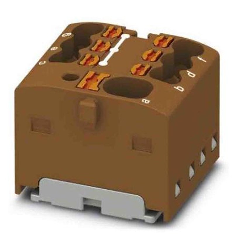 Phoenix Contact Distribution Block, 7 Way, 450V, 17.5A, Brown