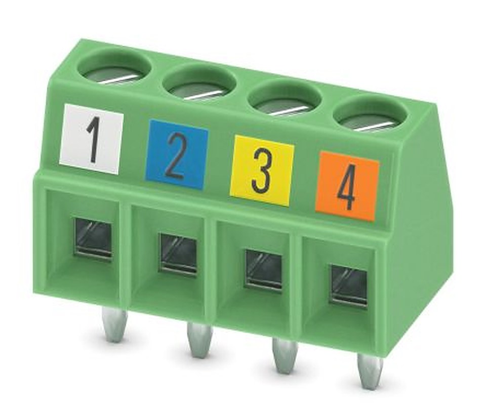 Phoenix Contact 5 PROFINET 2, MKDS 1/4-3 Series PCB Terminal Block, 4-Contact, 3.5 mm Pitch, PCB, 1 Row