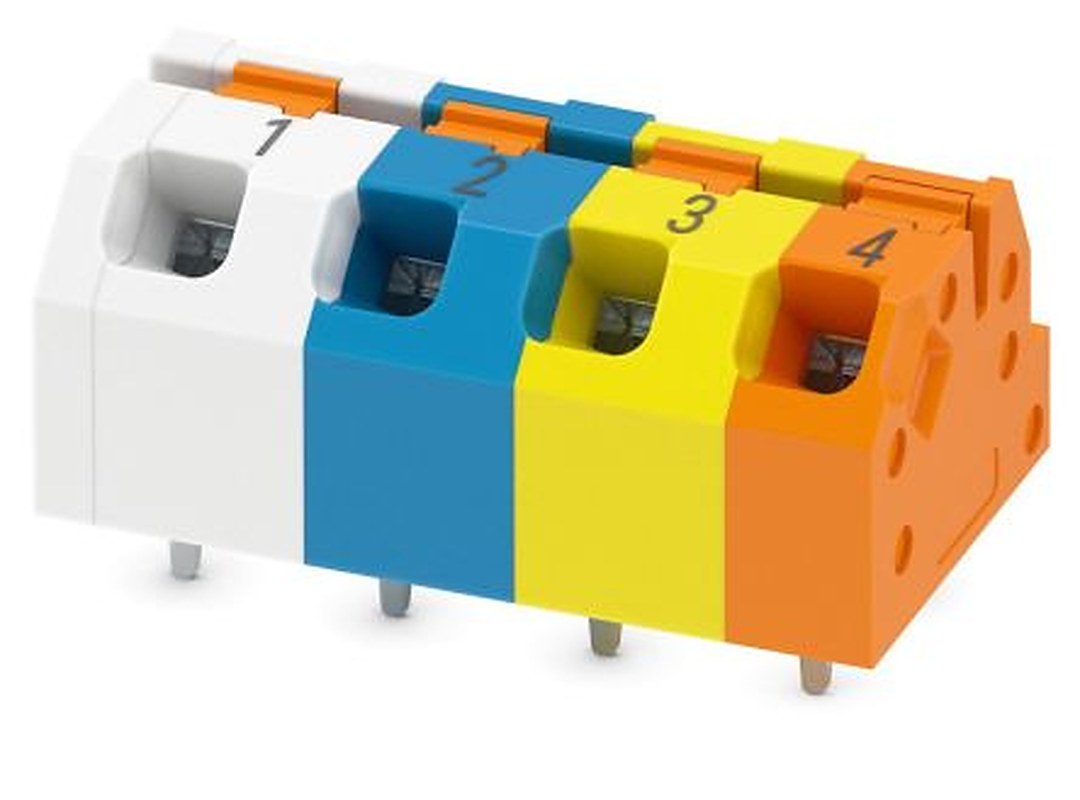 Phoenix Contact 0-IL PROFINET 3, SPTAF 1/4-5 Series PCB Terminal Block, 4-Contact, 5 mm Pitch, PCB, 1 Row