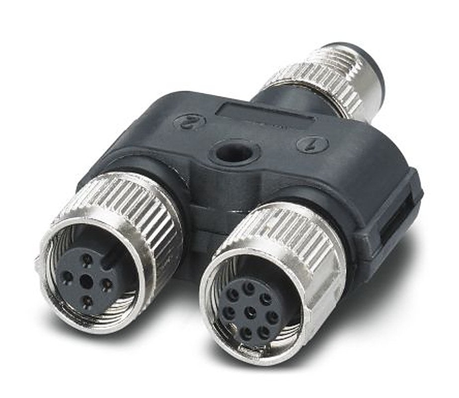 Phoenix Contact Straight Circular Connector Adapter 5 M12 Male 8 M12 Female