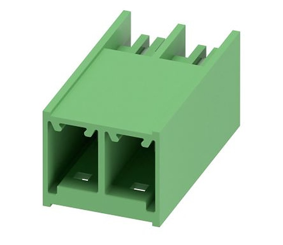 Phoenix Contact PC 6 Series Pluggable Terminal Block, 2-Contact, 7.62 mm Pitch, 1 Row, 1054546