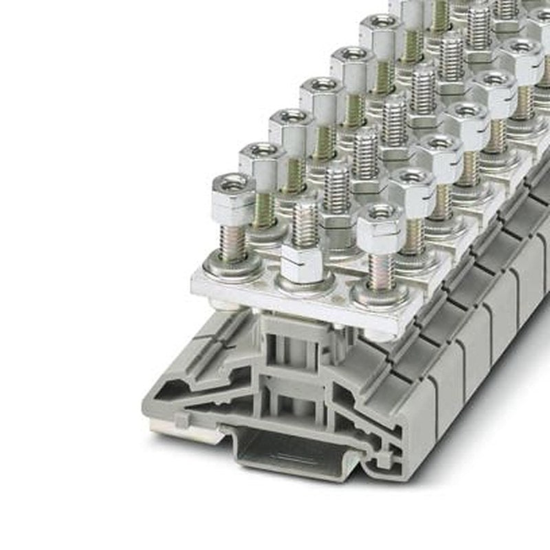 Phoenix Contact 1055643 HV M6/2 Series High Current Connector Grey, 2.5mm², 35 mm², 2-Level Fused, Push-in