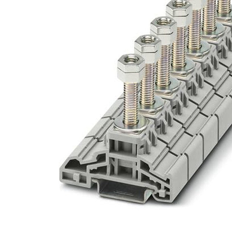 Phoenix Contact 1056837 HV M8/1 Series High Current Connector Grey, 2.5mm², 50 mm², 2-Level Fused, Bolt