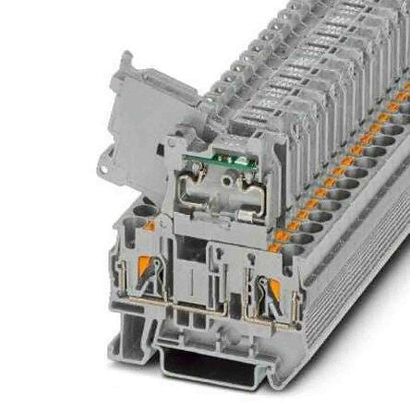 Phoenix Contact 1058860 PT Series Fuse Modular Terminal Block Grey, 0.2mm², 6 mm², 1-Level Fused, Push-in