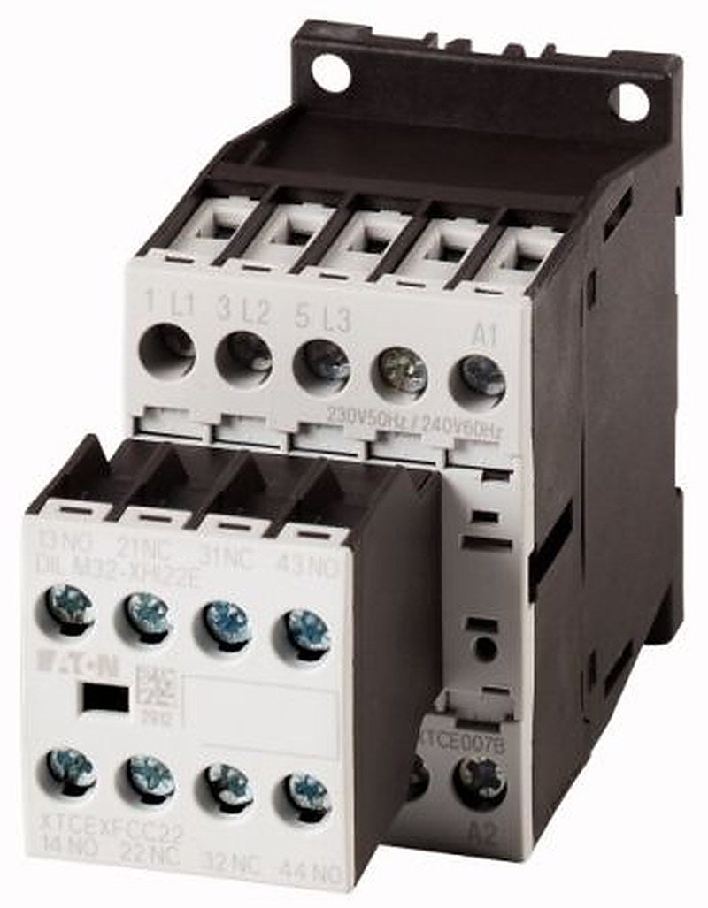 Eaton DILM Contactor, 220V ac/dc, 230 V ac/dc Coil, 4-Pole, 15.5 A, 90 kW, 400V