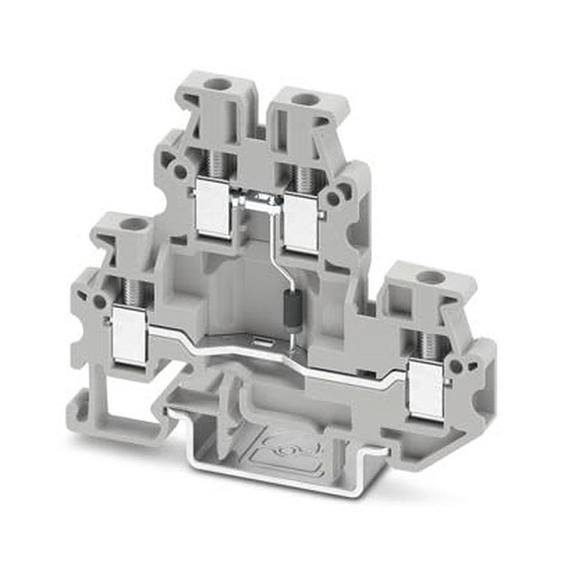 Phoenix Contact 1066346 MUTTB Series Component Terminal Block Grey, 2.5mm², 2-Level, Screw