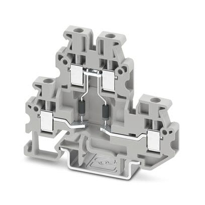 Phoenix Contact 1066348 MUTTB Series Component Terminal Block Grey, 2.5mm², 2-Level, Screw