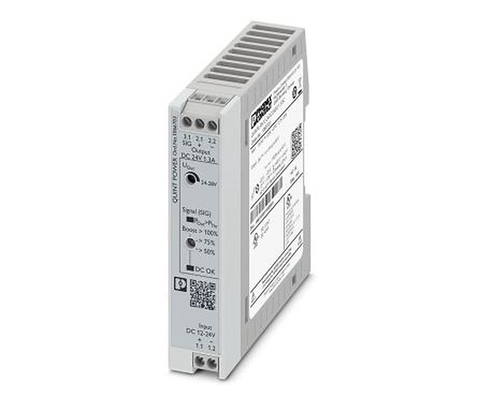Phoenix Contact QUINT POWER DC/DC Converter, 24V dc/ 1.3 A, 24V dc Input, 12V Input, DIN Rail 30 W, 70 °C Max Temp -25
