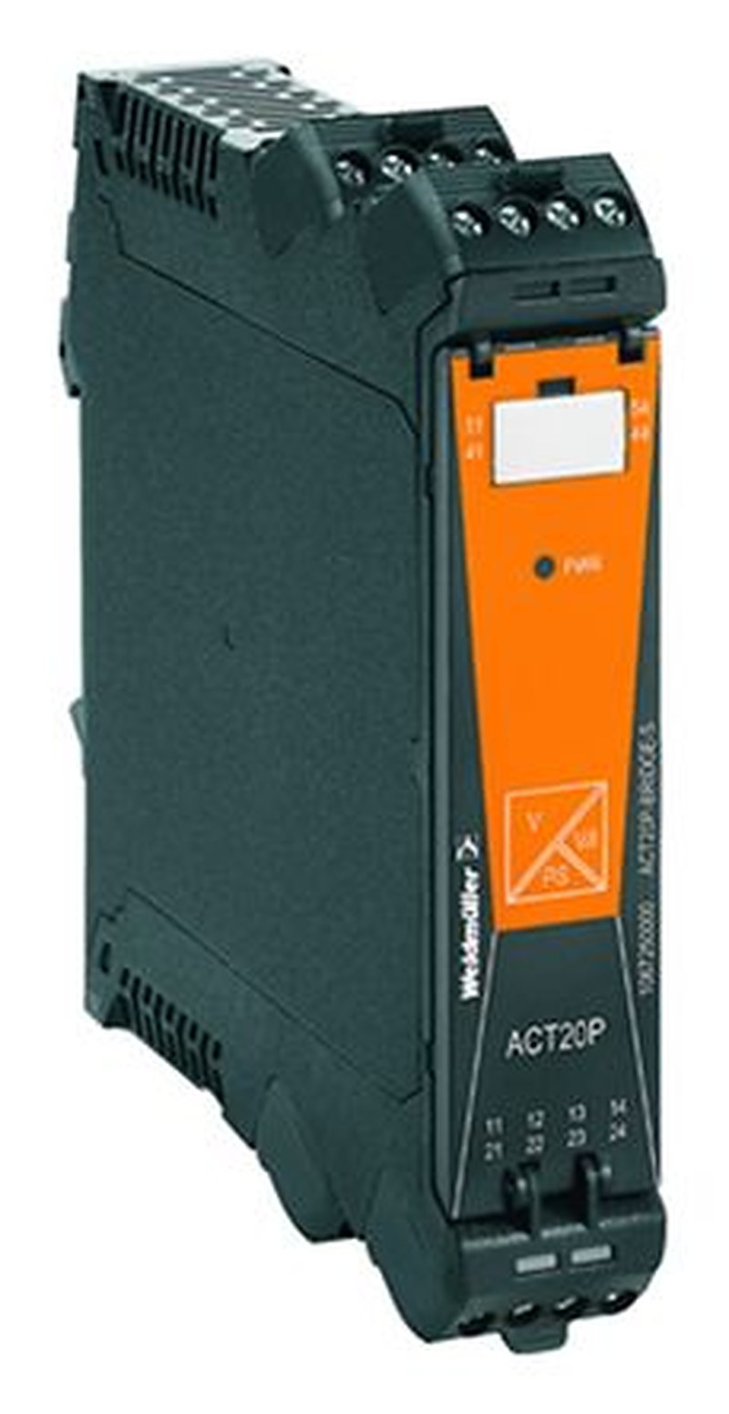 Weidmüller ACT20P Series Signal Conditioner, Linear Resistance Input, Current Output, 10V dc, 60 V dc Supply