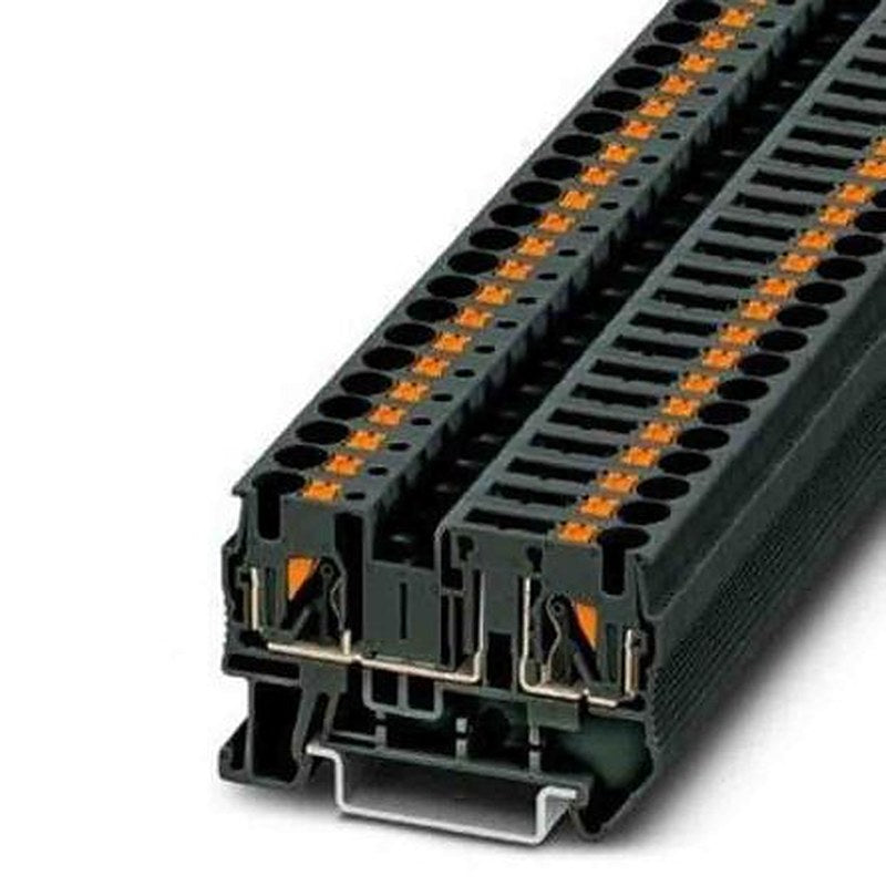 Phoenix Contact 1067752 PT Series Disconnect Terminal Block Black, 0.2mm², 6 mm², 1-Level, Push-in