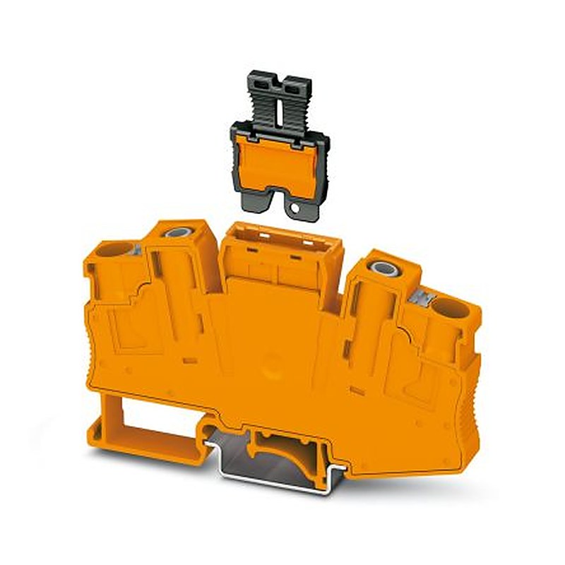 Phoenix Contact 1068179 PT 6 Series Disconnect Terminal Block Orange, 6mm², 1-Level, Push-in