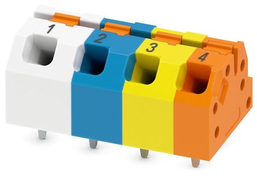 Phoenix Contact 0-IL-EXPROFINET 3, SPTAF 1/4-5 Series PCB Terminal Block, 4-Contact, 5 mm Pitch, PCB, 1 Row