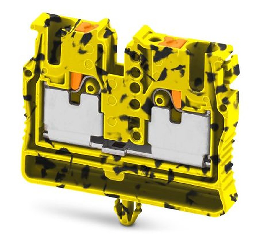 Phoenix Contact 1073762 Feed Through Terminal Block Yellow, Black, 2.5mm², 1-Level, Push-in