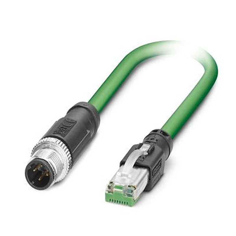 Phoenix Contact M12, RJ45, 20 m Ethernet Cable, Green Screened Polyvinyl Chloride Sheath