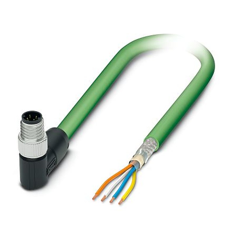 Phoenix Contact, 2 m Cat5 Ethernet Cable, Green, Shielded 4 Screened Polyurethane Sheath
