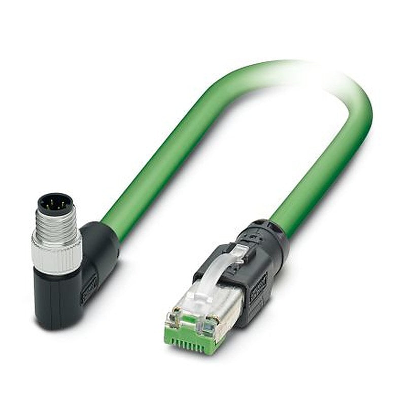Phoenix Contact, 1 m Cat5 Ethernet Cable, Green, Shielded 4 Screened Polyurethane Sheath