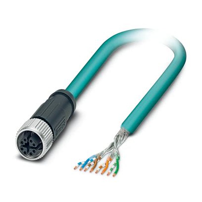Phoenix Contact Free Ends, M12, 10 m Ethernet Cable Screened Polyurethane Sheath