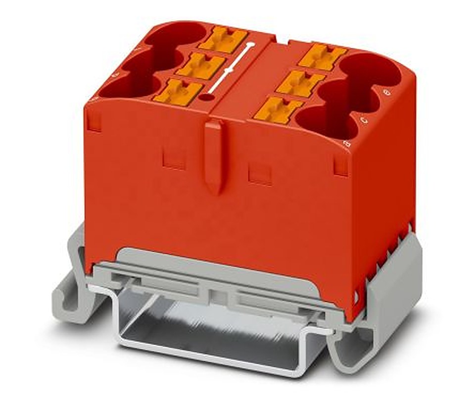 Phoenix Contact VIP Series Distribution Block, 6-Way, 90A