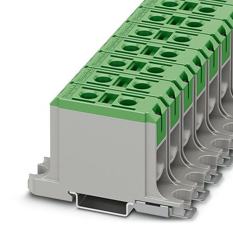 Phoenix Contact 1086468 UBAL Series DIN Rail Terminal Block Green, 50mm², 1-Level, Screw