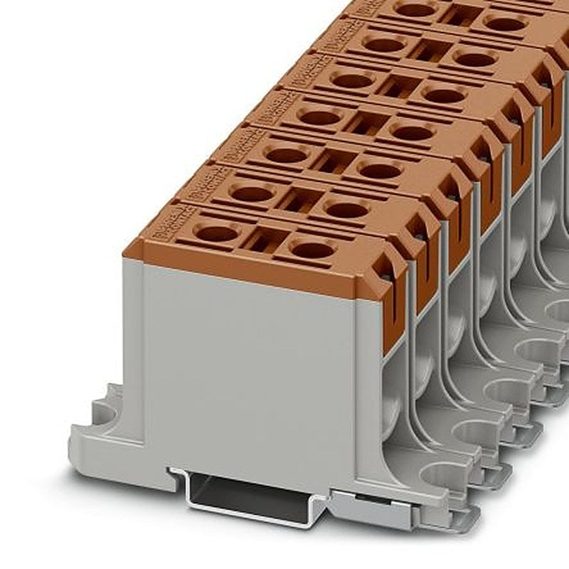 Phoenix Contact 1086470 UBAL Series High Current Connector Brown, 50mm², 1-Level, Screw