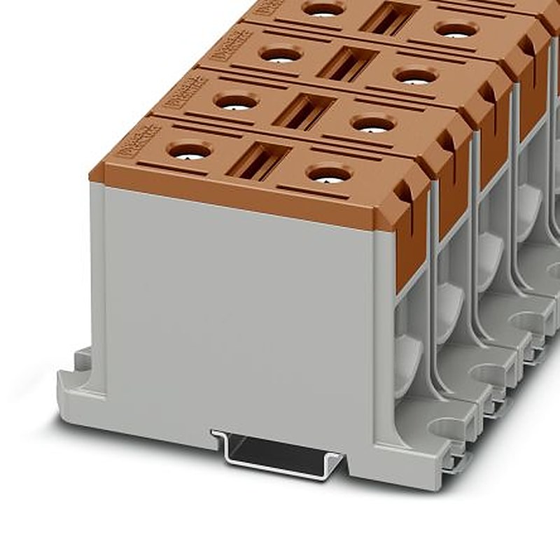 Phoenix Contact 1086503 UBAL Series High Current Connector Brown, 150mm², 1-Level, Screw
