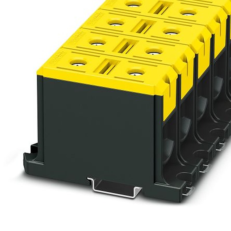 Phoenix Contact 1086504 UBAL Series DIN Rail Terminal Block Yellow, 150mm², 1-Level, Screw