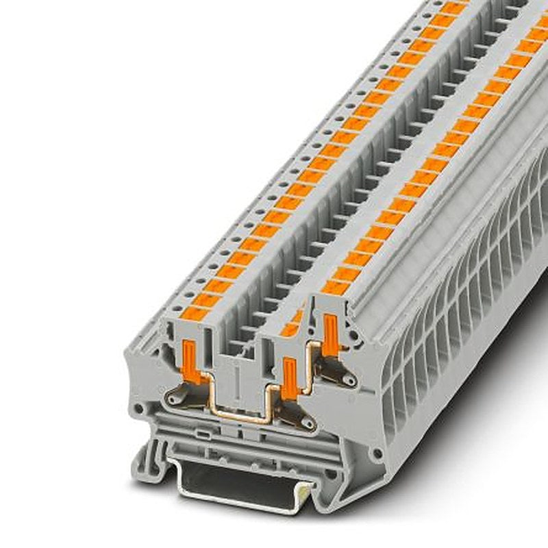 Phoenix Contact 1088731 PTV Series Feed Through Terminal Block Grey, 0.2mm², 6 mm², 1-Level, Push-in, ATEX, IECEx