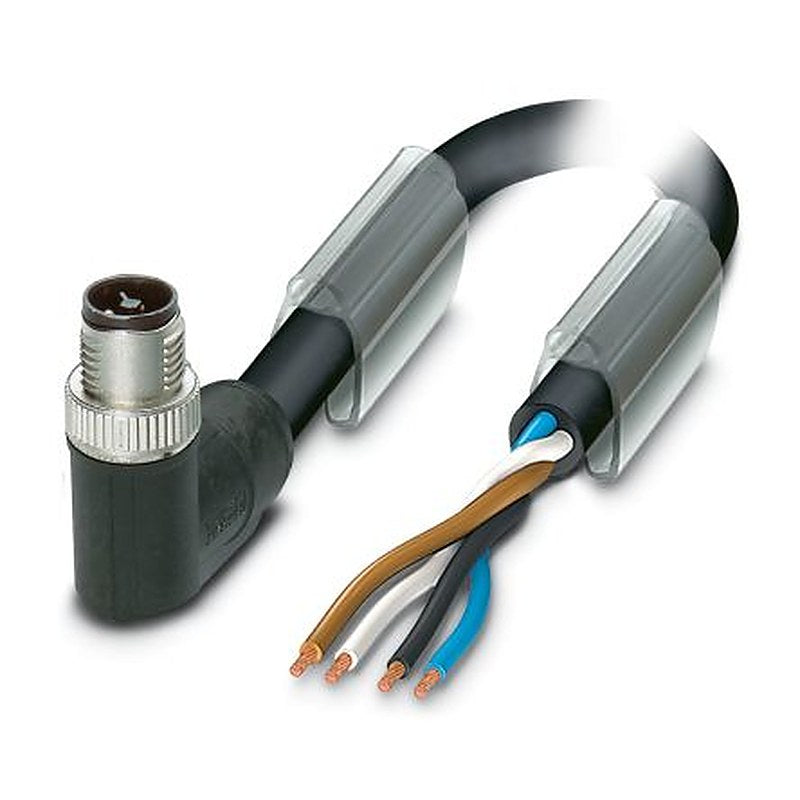 Phoenix Contact Male M12, Right Angle to Unterminated Sensor Actuator Cable, 2 m