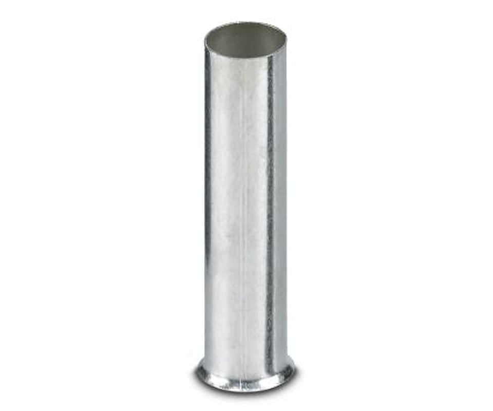 Phoenix Contact Insulated Bootlace Ferrule, 25 mm Pin Length, 7.3 mm Pin Diameter, Silver to 4 AWG Wire Size
